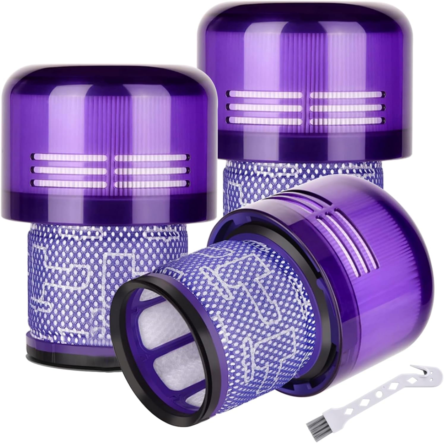 Filter Replacement for Dyson V11 SV14 SV15 SV17 SV28 Animal Extra Torque Drive Complete, V15 SV22 SV47 Detect Submarine Vacuum, Compare to Part 970013-02, 3 Pack
